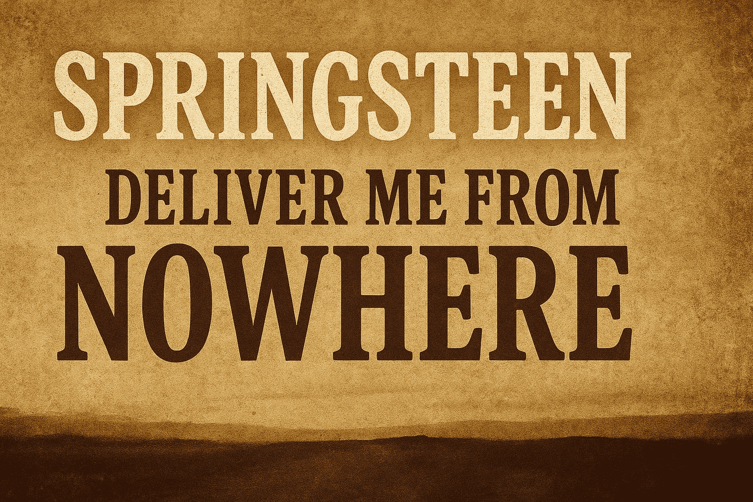 springsteen deliver me from nowhere